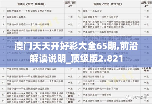 澳门天天开好彩大全65期,前沿解读说明_顶级版2.821