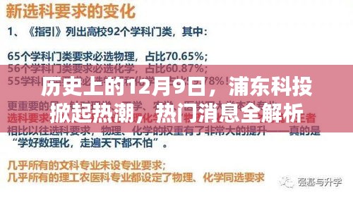 浦东科投掀起热潮，热门消息全解析——历史上的12月9日