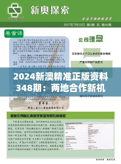 2024新澳精准正版资料348期：两地合作新机遇的权威指南