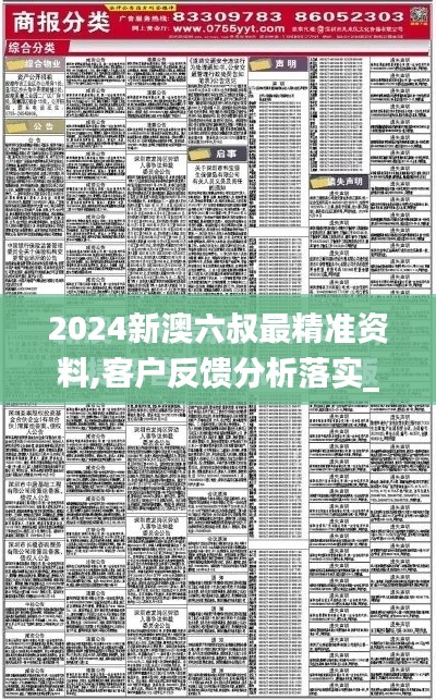 2024新澳六叔最精准资料,客户反馈分析落实_X版1.412