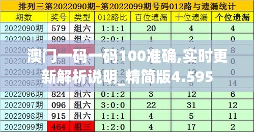 澳门一码一码100准确,实时更新解析说明_精简版4.595